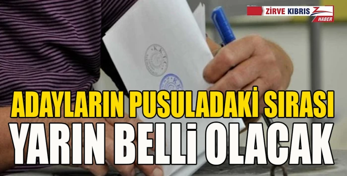 Cumhurbaşkanı adaylarının oy pusulasındaki yazılış sırası yarın belirlenecek