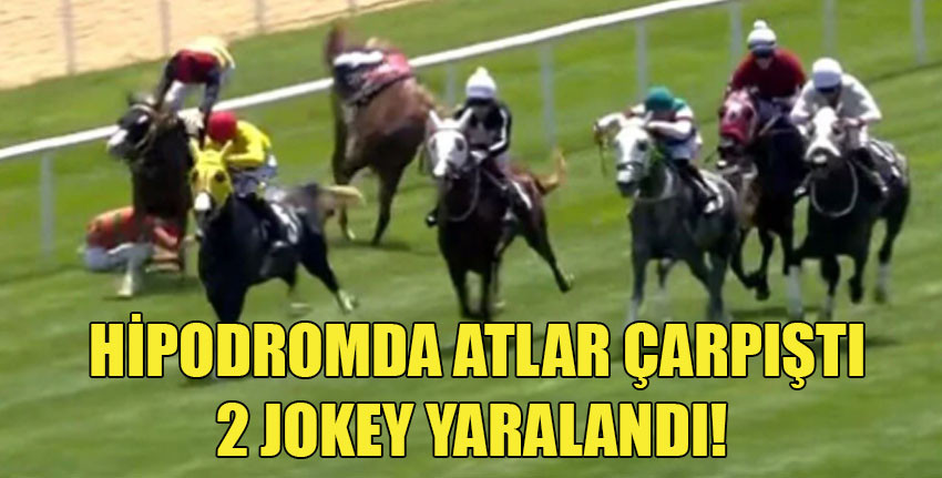 Ankara'da hipodromda atlar çarpıştı: 2 jokey yaralandı