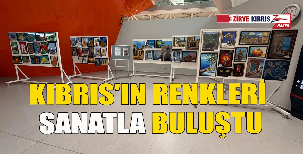 Art Studio Girne'nin "Adamızın Renkleri" sergisi Ercan Havalimanı'nda a&ccedil;ıldı