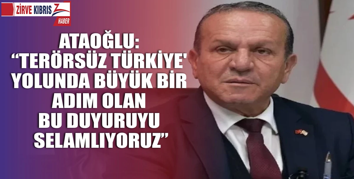 Başbakan Yardımcısı, Turizm, Kültür, Gençlik ve Çevre Bakanı Fikri Ataoğlu, PKK’nın kendini feshetmesi kararı ile ilgili mesaj yayınladı.