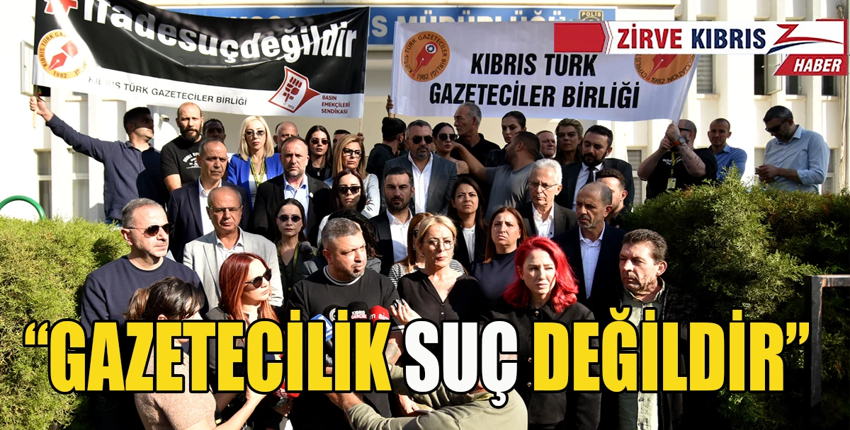  Basın &ouml;rg&uuml;tleri Lefkoşa Polis M&uuml;d&uuml;rl&uuml;ğ&uuml; &ouml;n&uuml;nde a&ccedil;ıklama yaptı&hellip;