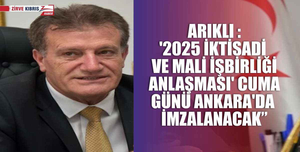 Bayındırlık ve Ulaştırma Bakanı Arıklı 2025 iktisadi ve Mali İŞbirliği anlaşması ile ilgili açıklama yaptı..