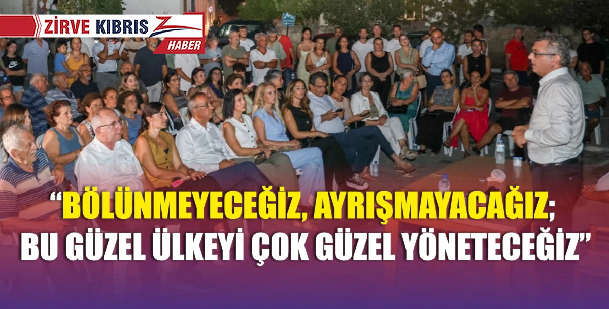 Cumhurbaşkanı adayı Tufan Erhürman, Çatalköy’de bölge halkıyla bir araya geldi
