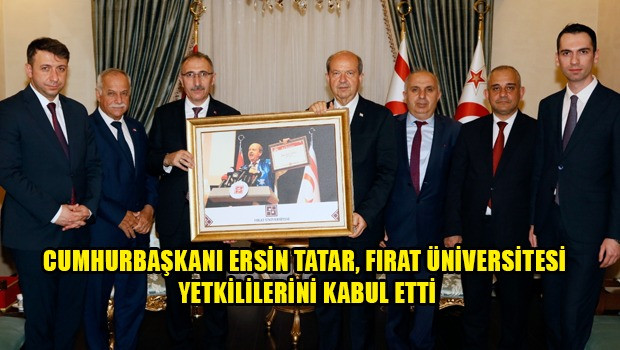 Cumhurbaşkanı Ersin Tatar, Fırat Üniversitesi yetkililerini kabul etti