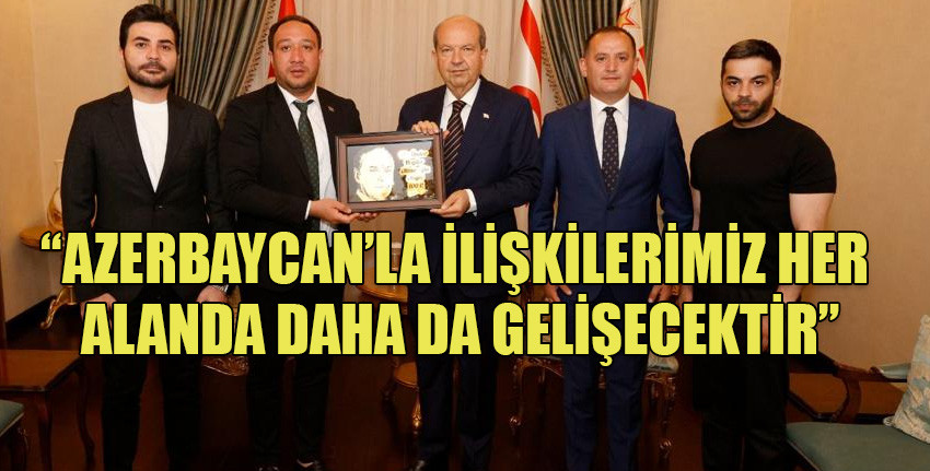 Cumhurbaşkanı Tatar, Azerbaycan-Kıbrıs Dostluk Cemiyeti başkan ve beraberindeki heyeti kabul etti