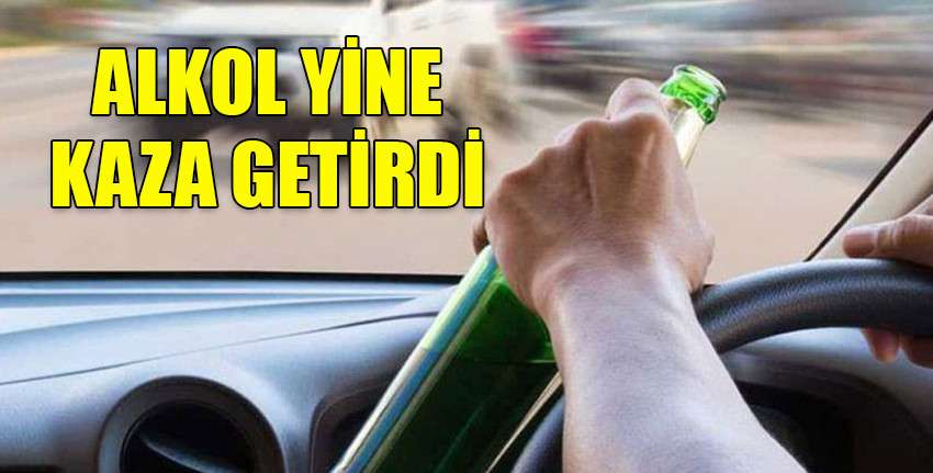 Direksiyon hakimiyetini kaybetti çelik bariyerlere çarptı