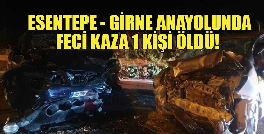 Esentepe Girne anayolunda bu akşam saatlerinde  meydana gelen kazada Nuray Ağırtaş hayatını kaybetti aralarında çocuklarında olduğu 6 yaralı hastaneye kaldırıldı! 