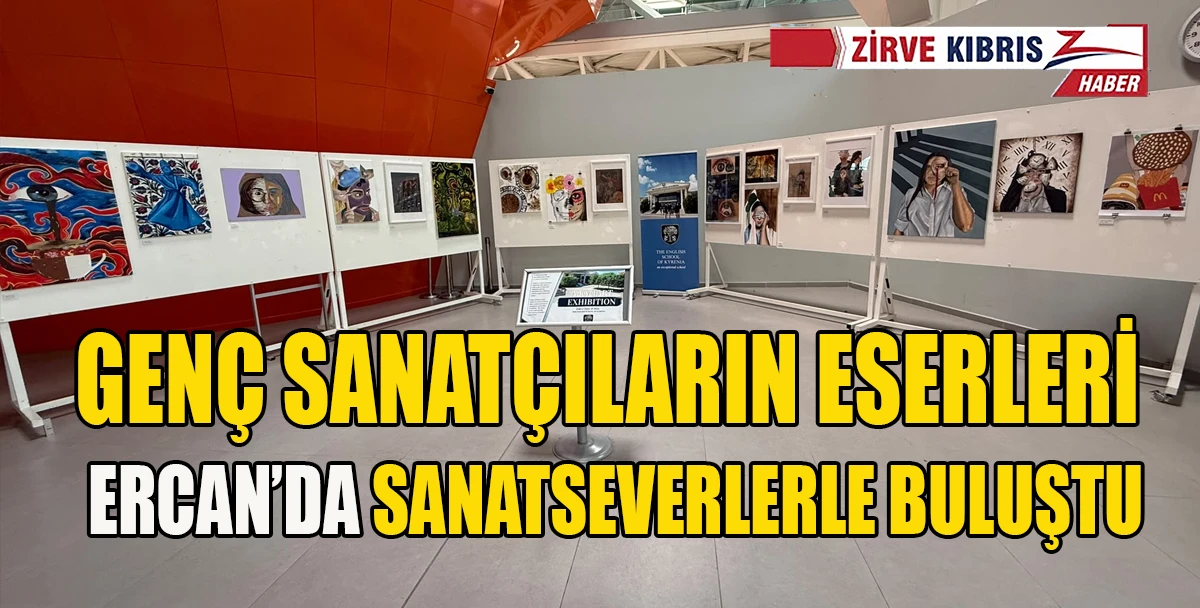 ESK&rsquo;nın A-Level Sanat Sergisi Ercan Havalimanı&rsquo;nda A&ccedil;ıldı