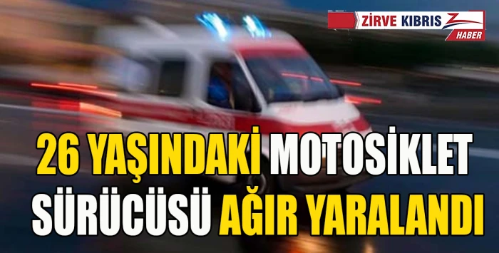Gazimağusa&rsquo;da motosiklet ile ara&ccedil; &ccedil;arpıtşı