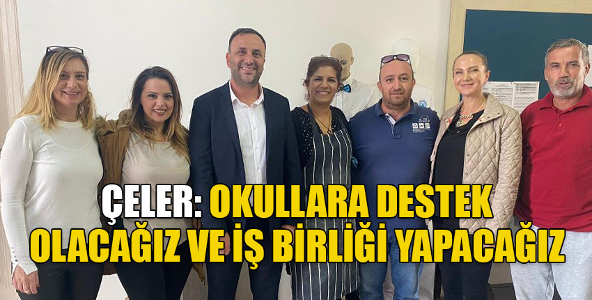 Girne Bağımsız Belediye Başkan adayı Çeler, okullara ziyarette bulundu