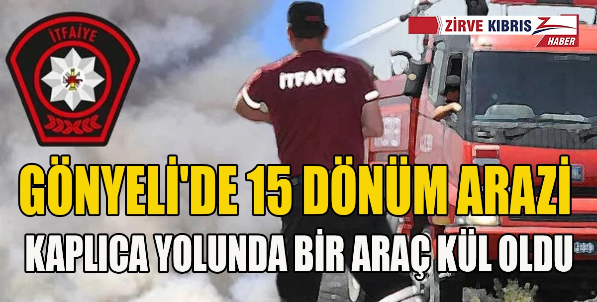 G&ouml;nyeli ve B&uuml;y&uuml;kkonuk-Kaplıca Anayolunda Yangın: Arazi ve Ara&ccedil; K&uuml;l Oldu