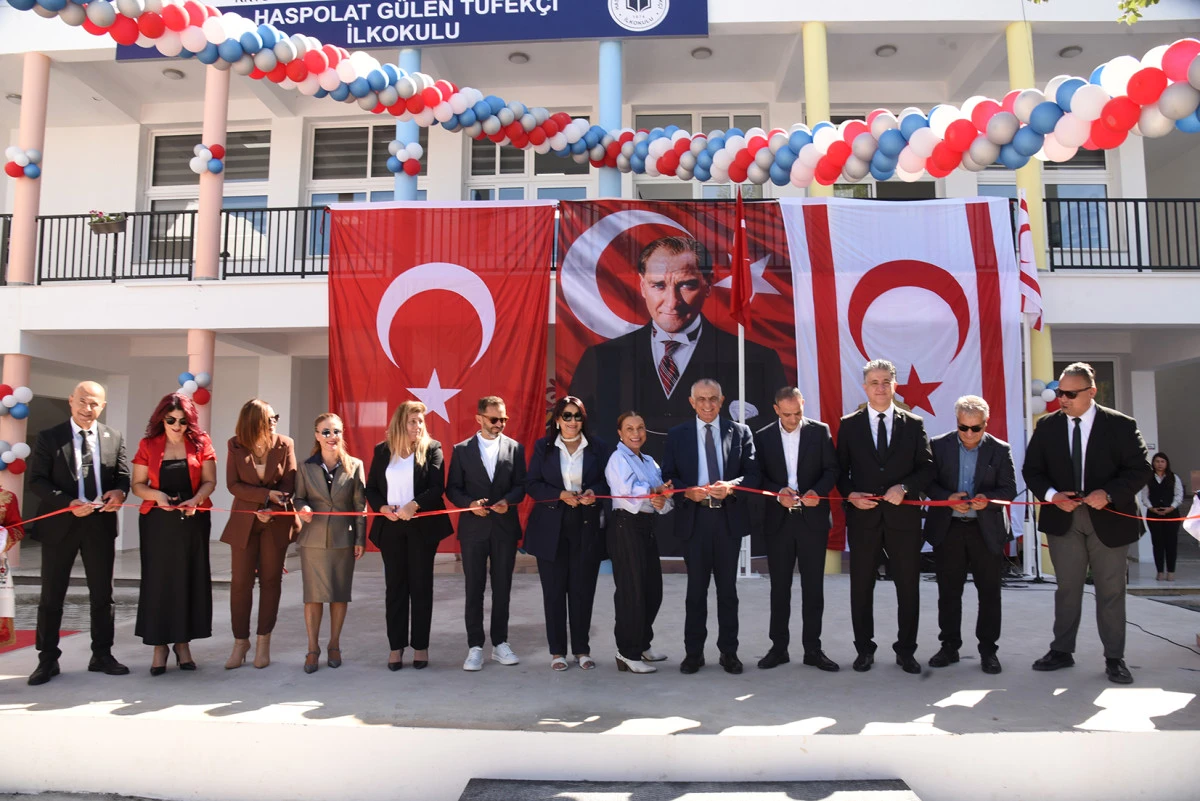 Haspolat G&uuml;len T&uuml;fek&ccedil;i İlkokulu&rsquo;nda yeni derslik binaları ve oyun parkı a&ccedil;ıldı