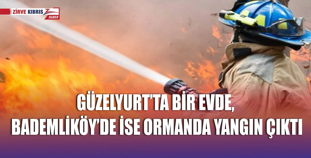 İki farklı bölgede yangın itfaiye ekiplerince söndürüldü