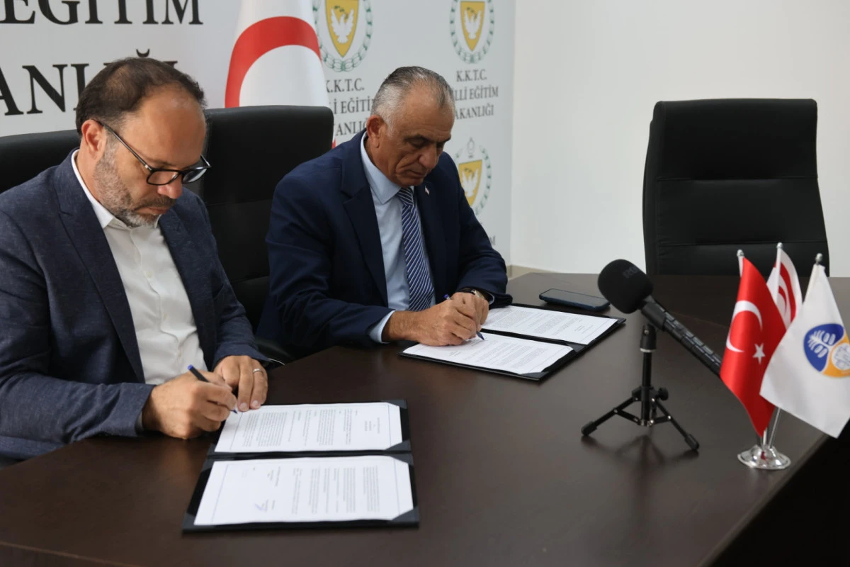 İskele Belediyesi ve MEB&rsquo;den &Ouml;t&uuml;ken Okulu i&ccedil;in iş birliği protokol&uuml;