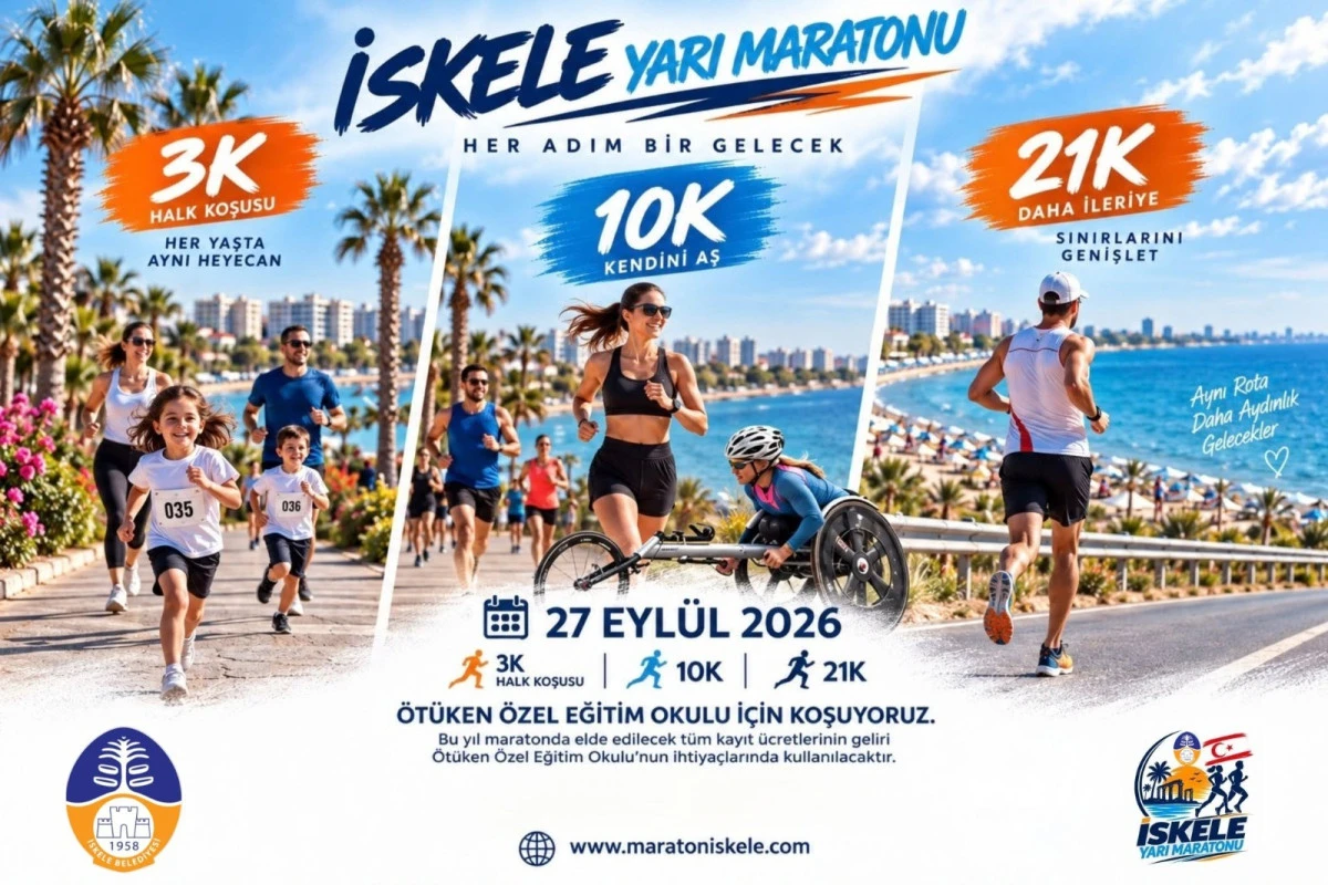 İskele Uluslararası Yarı Maratonu 27 Eyl&uuml;l&rsquo;de d&uuml;zenlenecek