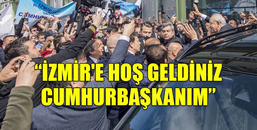 Kılıçdaroğlu ‘Hoş geldin Cumhurbaşkanımız’ pankartıyla karşılandı