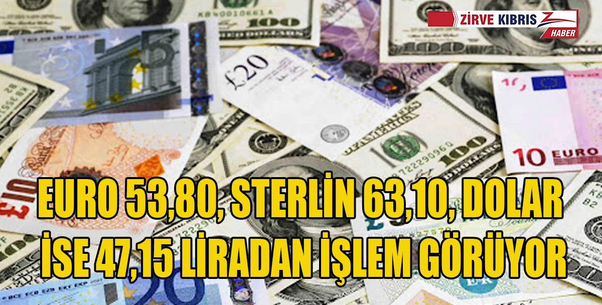 KKTC Serbest Piyasasında G&uuml;ncel D&ouml;viz Kurları