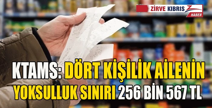 KTAMS: D&ouml;rt kişilik ailenin a&ccedil;lık sınırı 47 bin 568, yoksulluk sınırı 256 bin 567 TL