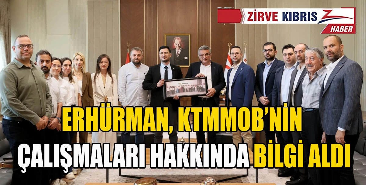 KTMMOB 57. D&ouml;nem Y&ouml;netim Kurulu, Cumhurbaşkanı Erh&uuml;rman&rsquo;ı ziyaret etti.