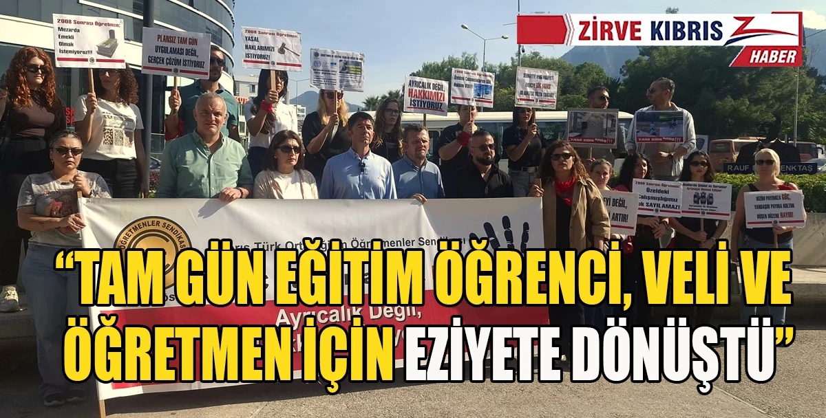 KTOE&Ouml;S, Girne ve &ccedil;evresindeki okullarda &ouml;ğleden sonra greve gitti