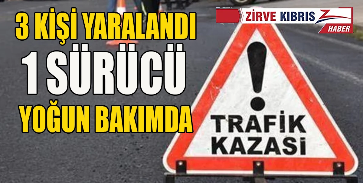 Lefkoşa- Girne ana yolu ve Gemikonağı&rsquo;ndaki trafik kazalarında &uuml;&ccedil; kişi yaralandı