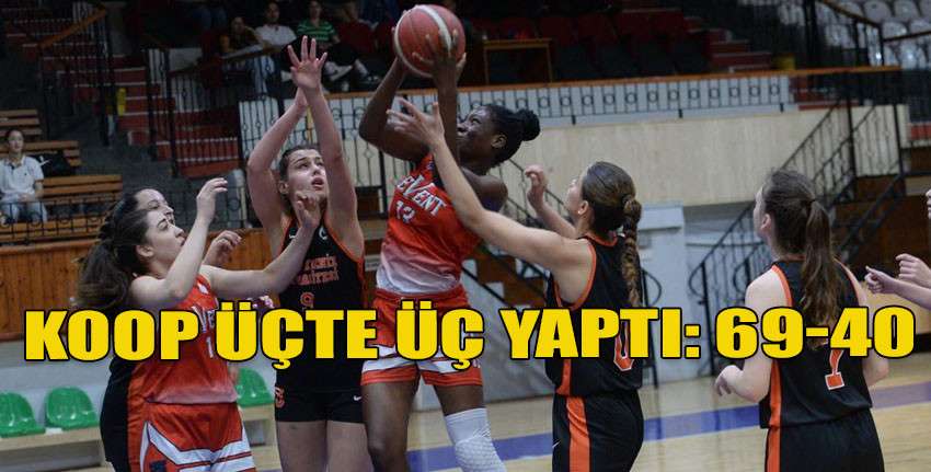 Levent, Doğu Akdeniz Üniversitesi karşısında 69-40 galip geldi