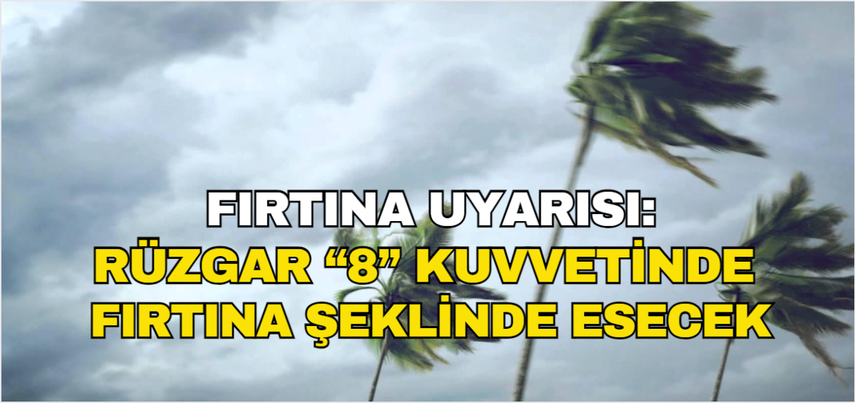 Meteoroloji’den “fırtına” uyarısı