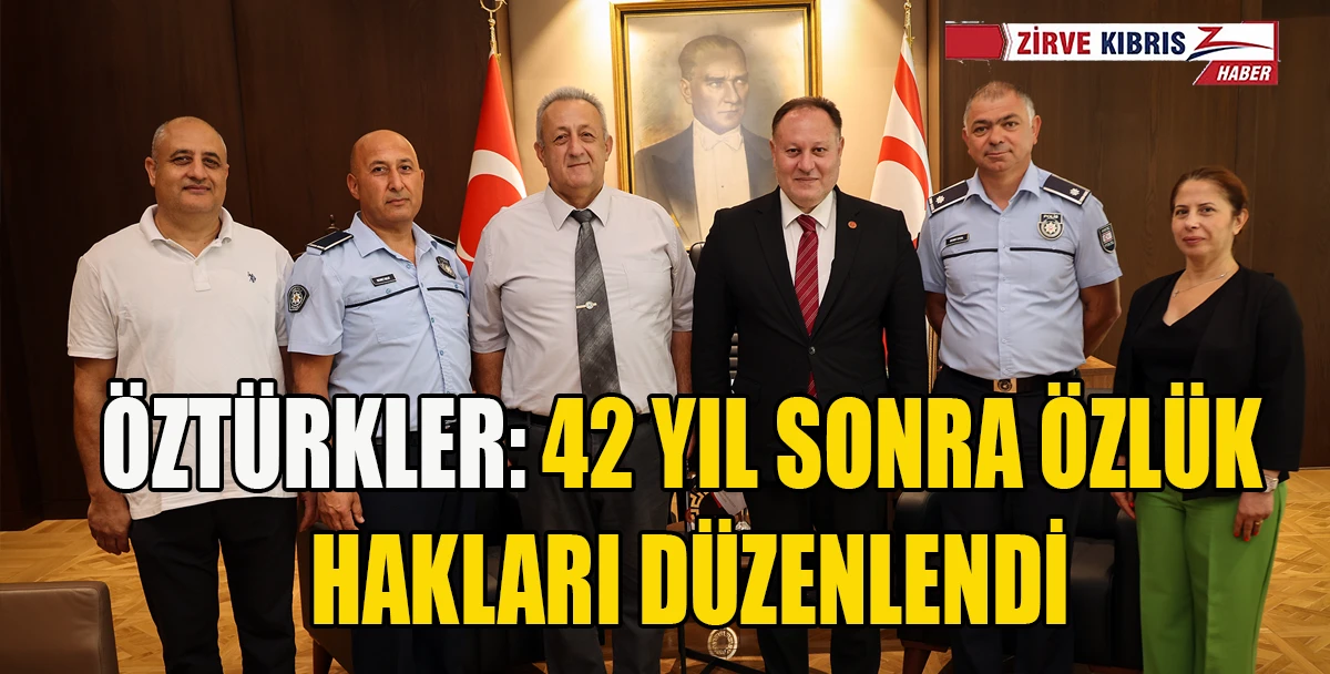 &Ouml;zt&uuml;rkler, Kıbrıs T&uuml;rk Polis Mensupları Derneği heyetini kabul etti