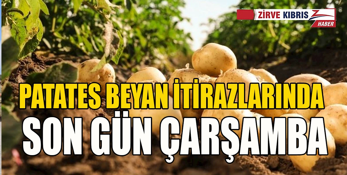 Patates &uuml;reticileri i&ccedil;in itiraz s&uuml;resi &ccedil;arşambaya kadar uzatıldı