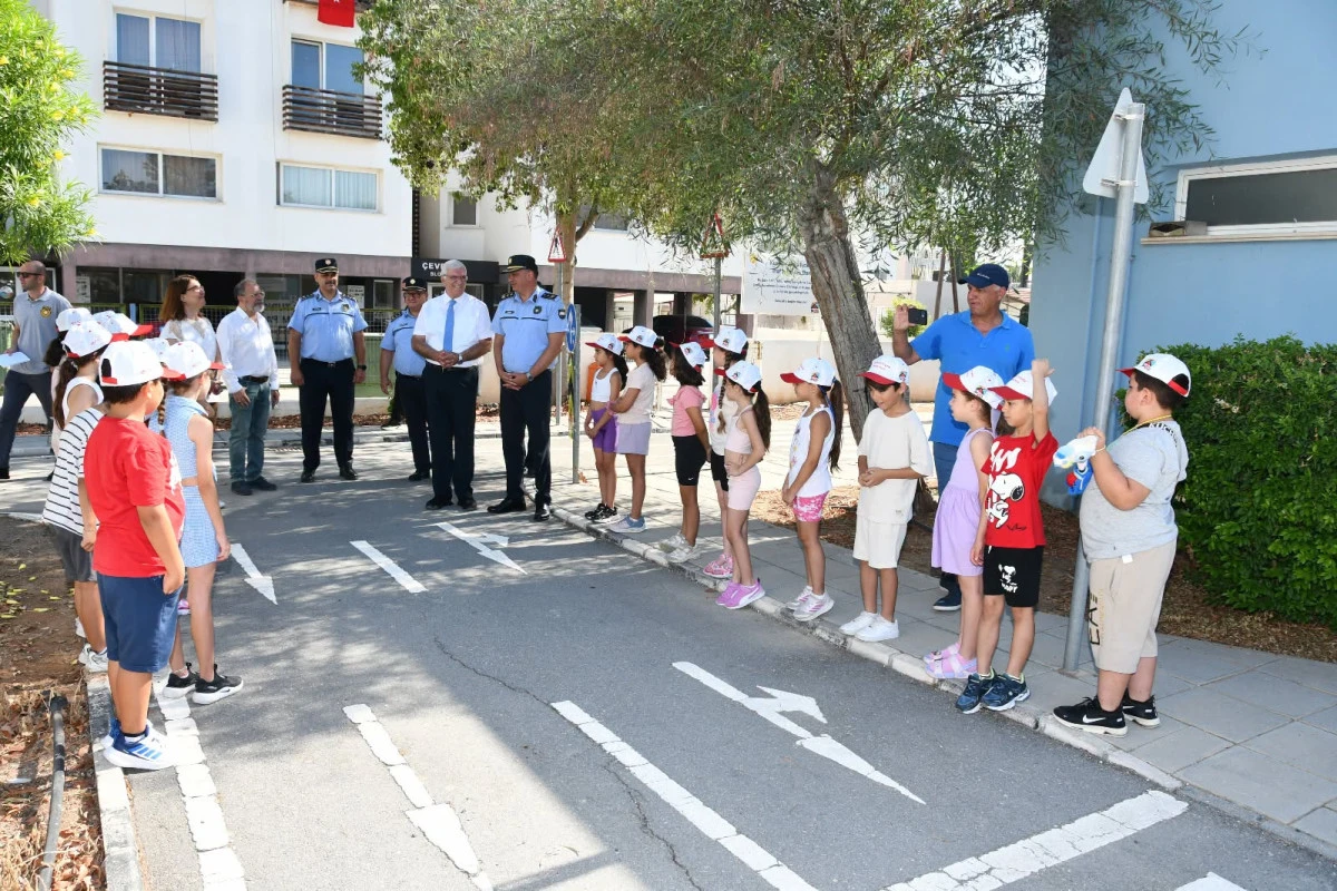 PGM Ali Adalier Trafik Eğitim Parkı&rsquo;nı ziyaret ederek &ouml;ğrencilerle bir araya geldi