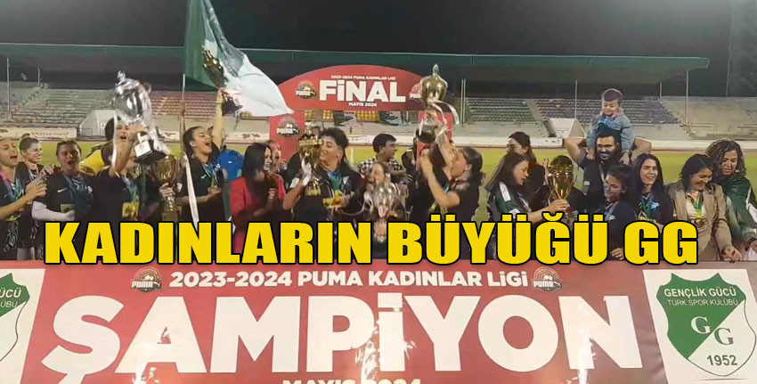 PUMA Kadınlar Ligi finalinde Doğan Türk Birliği'ni 2-0 mağlup eden China Bazaar Gençlik Gücü şampiyonluğa oldu