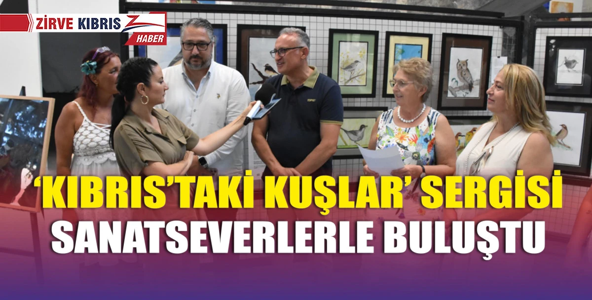Sergide, öğrencilerin Kıbrıs’a özgü kuş türlerinden ilham alarak hazırladığı eserler yer aldı