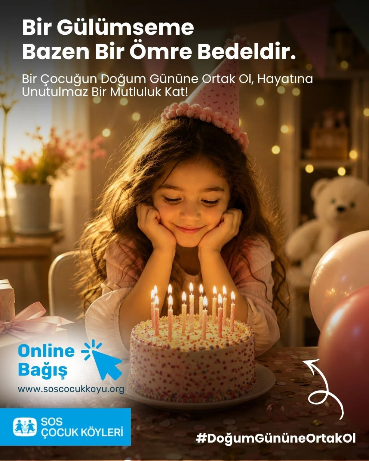SOS &Ccedil;ocukk&ouml;y&uuml;&rsquo;nden &ccedil;ocuklar i&ccedil;in doğum g&uuml;n&uuml; kampanyası