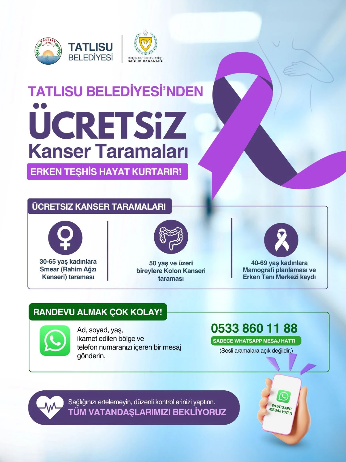Tatlısu Belediyesi'nden &Uuml;cretsiz Koruyucu Sağlık Taraması &Ccedil;ağrısı