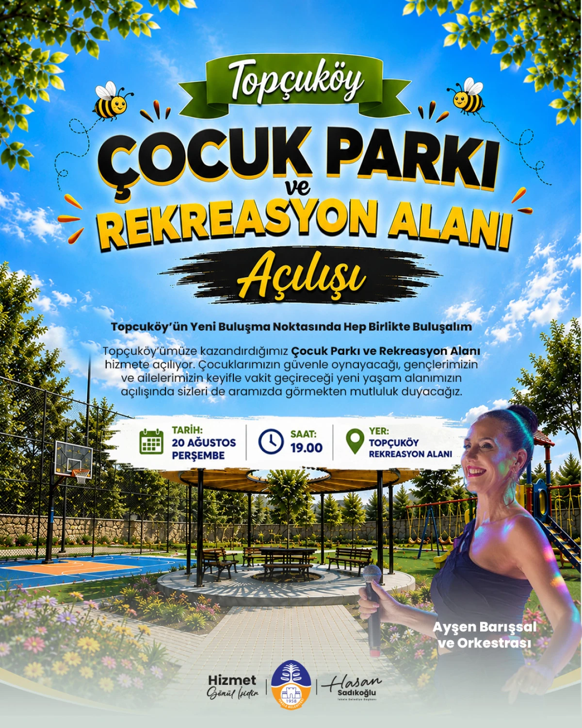TOP&Ccedil;UK&Ouml;Y &Ccedil;OCUK PARKI VE REKREASYON ALANI YARIN A&Ccedil;ILACAK