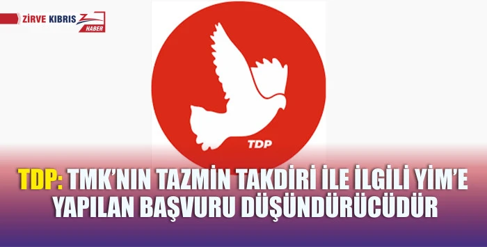 Toplumcu Demokrasi Partisi (TDP)'den TMK'ya bütçe ayrılması için önlem alınması konusunda basın bildirisi