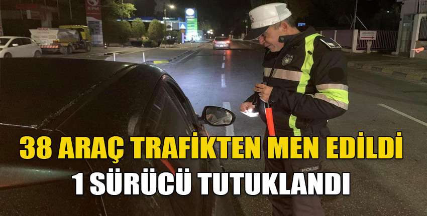 Trafik denetimlerinde 555 sürücü rapor edildi