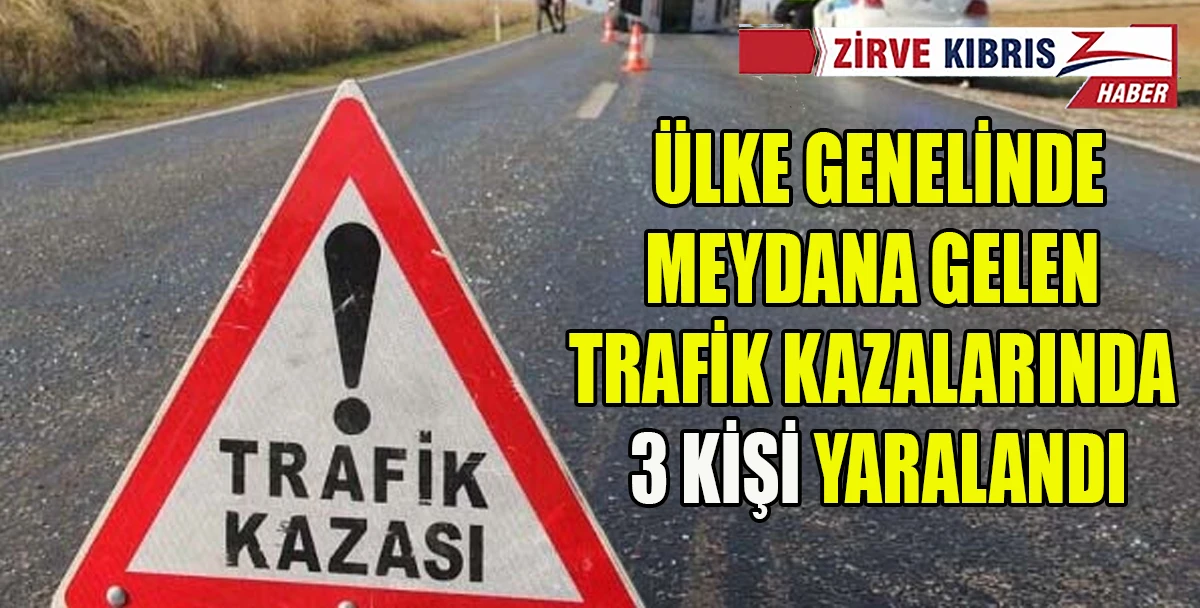 Trafik kazalarında &uuml;&ccedil; kişi yaralandı