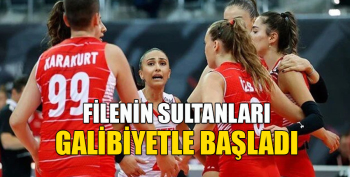 Türkiye A Milli Kadın Voleybol Takımı, Almanya'yı 3-0 mağlup  etti