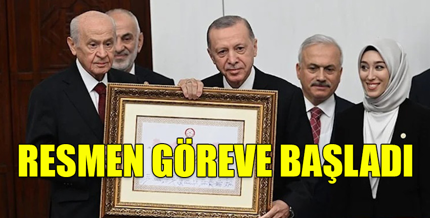 Türkiye Cumhurbaşkanı Erdoğan, Meclis'te yemin etti