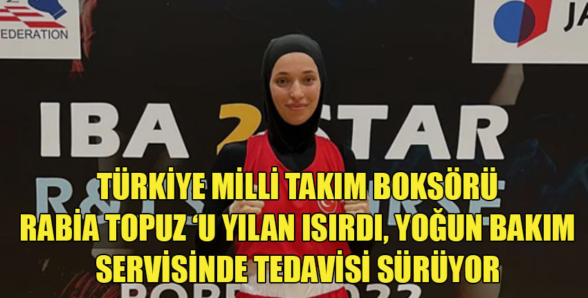 Türkiye Mİlli takımı boksörlerinden Rabia Topuz'u antrenman esnasında yılan ısırdı