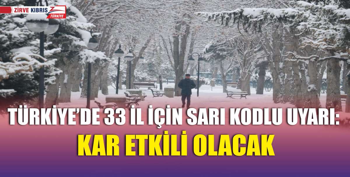 Türkiye'de 33 il için sarı kodlu uyarı!