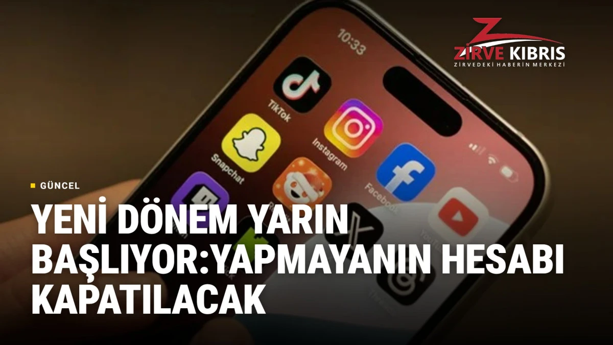 T&uuml;rkiye'de  sosyal medyada yeni d&ouml;nem yarın başlıyor