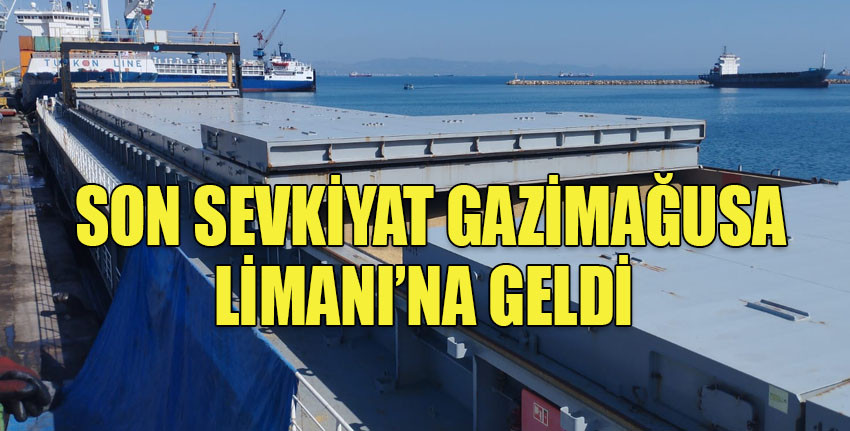 Türkiye’den yemlik hibe arpanın son sevkiyatı Gazimağusa Limanı’na geldi