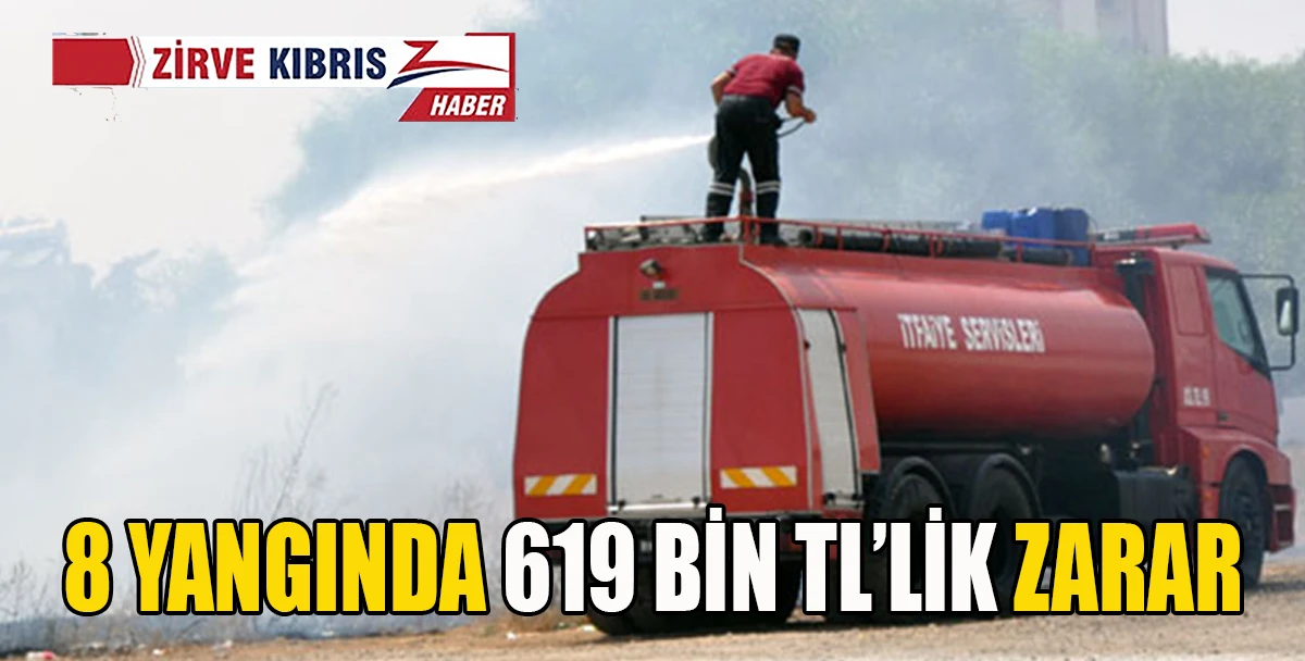 &Uuml;lkede 5-11 Ekim tarihleri arasında 8 yangın &ccedil;ıktı