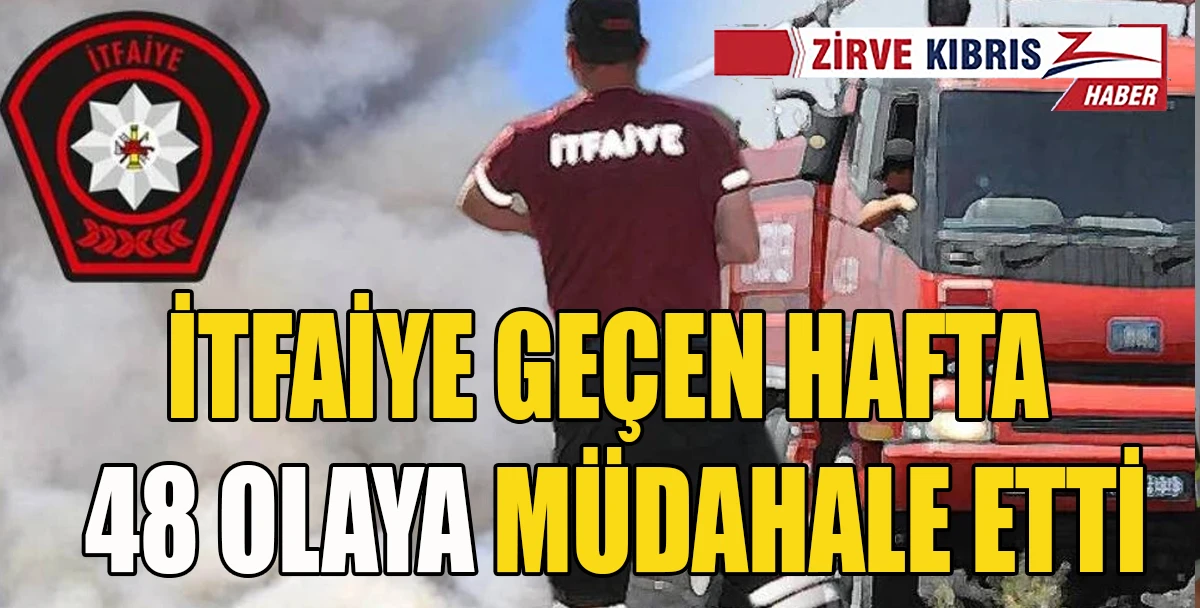 &Uuml;lkede ge&ccedil;en hafta 19 yangın, 29 &ouml;zel servis olayı meydana geldi